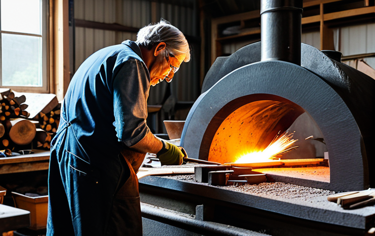 A skilled artisan, fully clothed in a modest, professional work outfit, stands in a brightly lit, organized workshop. In the foreground, their well-formed hands are meticulously crafting a detailed metal item at a glowing forge, with various raw materials like ore and wood neatly stacked nearby. The background shows glimpses of natural elements, hinting at resource gathering. perfect anatomy, correct proportions, natural pose, proper finger count, natural body proportions, professional photography, high quality, safe for work, appropriate content, family-friendly.