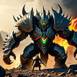 A Fierce Battle Against a Colossal Boss**

"A group of fully armored Arkaj warriors engaged in a dynamic battle against a colossal, monstrous world boss in a desolate, rocky landscape. The warriors are fully clothed in detailed, fantasy armor, wielding glowing weapons. The boss is monstrous, with scales and glowing eyes, breathing fire. Dramatic lighting, dynamic action, perfect anatomy, correct proportions, high resolution, safe for work, appropriate content, fully clothed, professional, family-friendly."

**